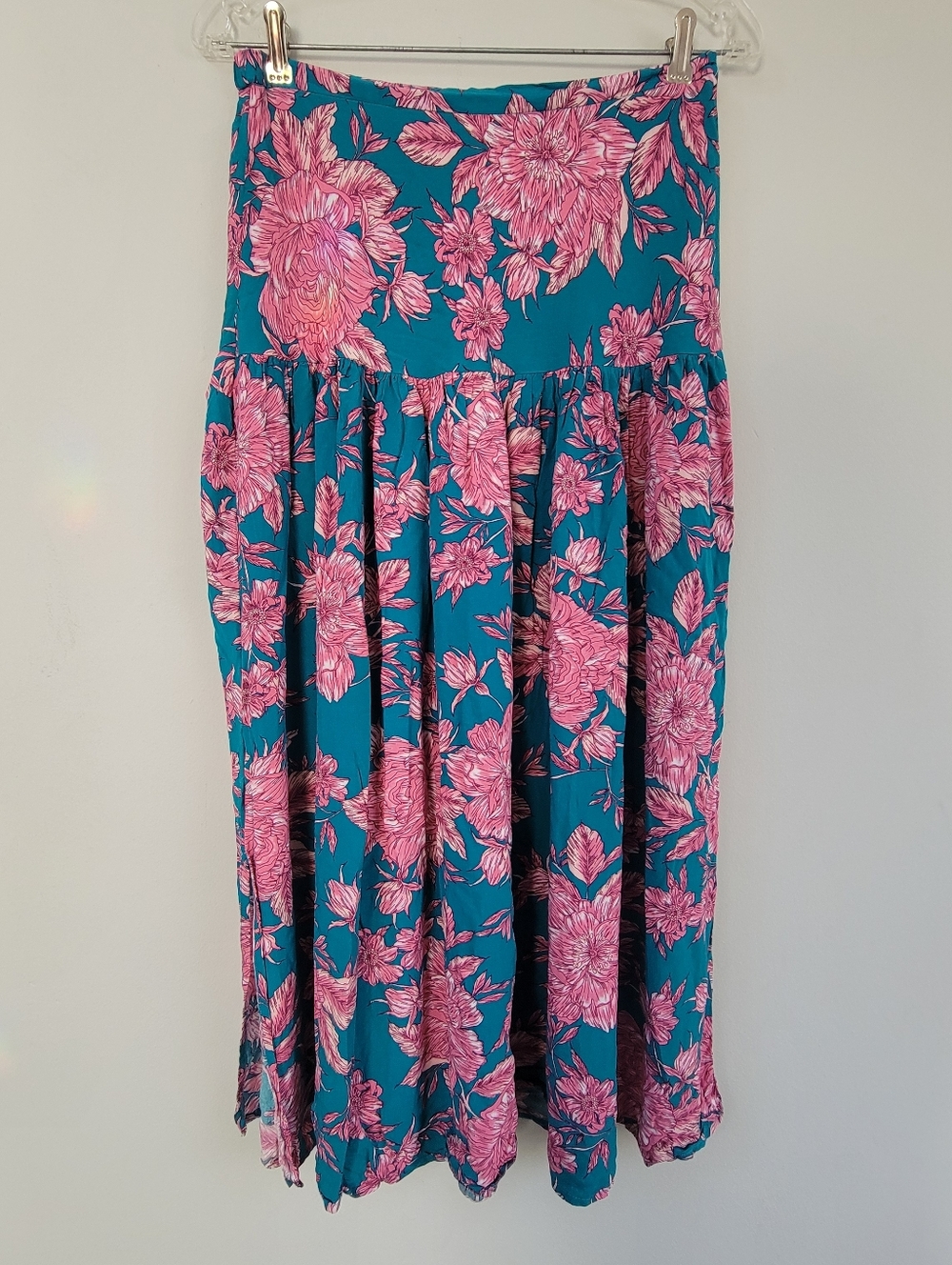 NWOT Abel The Label Floral Maxi Skirt Women's Size M Boho Summer Western Maximal